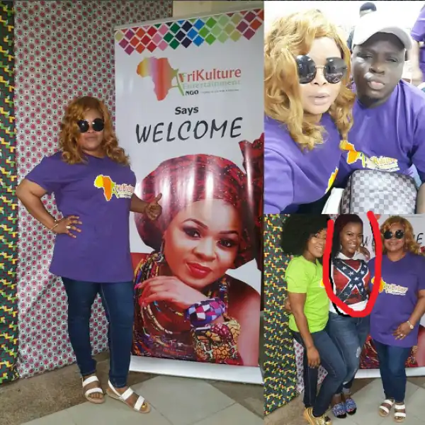 Actress Bimbo Thomas causes stir for wearing a confederate flag-crested T-shirt